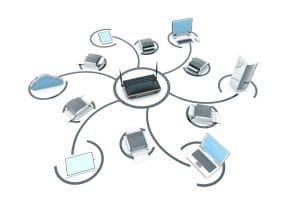 Computers connected to a network